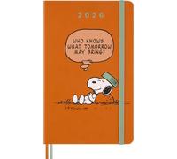 Moleskine Peanuts Weekly Planner 2026, 12-Month Agenda with Space for Notes, Hard Cover, Elastic Closure, and Themed Stickers, Large Format 13 x 21 cm