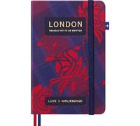 Moleskine Luxe London City Notebook, Notebook with Travel Contents, Hard Cover in Fabric and Closure with Elastic, Pocket Format 9 x 14 cm