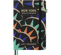 Moleskine Luxe New York City Notebook, Notebook with Travel Contents, Hard Cover in Fabric and Closure with Elastic, Pocket Format 9 x 14 cm