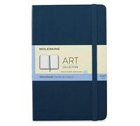 Moleskine Medium Size 11.5 x 18 cm Art Sketchbook, Sketchbook for Drawings, Paper Suitable for Pencils, Pastels, Fountain Pens and Markers, Hard Cover, Colour Sapphire Blue, 88 Pages