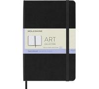 Moleskine Medium Size 11.5 x 18 cm Art Sketchbook, Sketchbook for Drawings, Paper Suitable for Pencils, Pastels, Fountain Pens and Markers, Hard Cover, Colour Black, 88 Pages