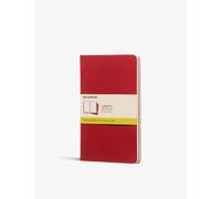 Moleskine Moleskine Cahier Plain Journals Set Of Three Cranberry Red