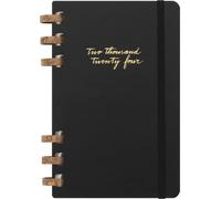 Monthly and Weekly Spiral Agenda 12 Months 2024, Agenda 2024, Size Large 15x21, Hard Cover and Elastic Closure, Colour Black
