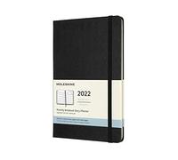 Moleskine Monthly Planner 2022, 12-Month Diary, Monthly Notebook with Hard Cover, Large Size 13 x 21 cm, Colour Black, 128 Pages