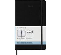 Moleskine Monthly Planner 2023, 12-Month Diary, Monthly Notebook with Hard Cover, XL Size 13 x 21 cm, Colour Black