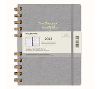 Moleskine Monthly Planner 2023, 12-Month Monthly Diary, Monthly Notebook with Hard Cover, Size XXL 21.6 x 27.9 cm, Remake Smoke