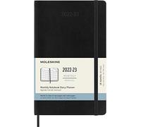 Moleskine Monthly Planner 2023, 18-Month Diary, Monthly Notebook with Soft Cover, Large Size 13 x 21 cm, Colour Black