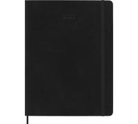 Moleskine Monthly Planner 2027, Soft Cover 12 Month Diary with Elastic Closure, XL 19x25 Cm, Black