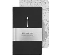 Moleskine NASA-Themed Notebook Set - 2 Cahier Journals with Plain Pages for Notes and 16 Detachable Sheets, For NASA Enthusiasts and Collectors, Large Size 13 x 21 cm