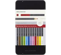 Moleskine Naturally Smart Watercolor Pencil, Set 12 Pencils Made from Natural Cedar Wood, Packed in a Metal Box