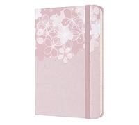 Moleskine - Notebook in Limited Edition, Sakura Notebook with Themed Graphics, Ruled Layout and Fabric Hard Cover, Size Pocket 9 x 14 cm, Colour Dark Pink, 192 Pages