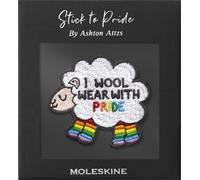 Moleskine Patch Sticker for Notebook or Diary, Personalised Stickers Pride Sheep Patch, I Wool Wear with Pride Designed by Artist Ashton Attzs, Size 5x5cm