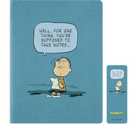 Moleskine Peanuts Cahier Journal, Lined Notebook with Soft Cover and Themed Bookmark, 16 Detachable Sheets, Size XL 19 x 25 cm