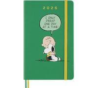 Moleskine Peanuts Daily Planner 2026, 12-Month Agenda with Hard Cover, Elastic Closure, and Themed Stickers, Large Format 13 x 21 cm