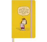Moleskine Peanuts Lined Notebook, Patty Design Notebook With Hard Cover, Bookmark, and Themed Stickers, Format Large 13 x 21 cm