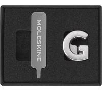 Moleskine Pin for Notebook or Planner Letter G, Letter Pin, Customize The Elastic Closure, Special Customized Gift, Color Silver