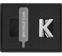 Moleskine Pin for Notebook or Planner Letter K, Letter Pin, Customize The Elastic Closure, Special Customized Gift, Colour Silver