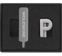 Moleskine Pin for Notebook or Planner Letter P, Letter Pin, Customize The Elastic Closure, Special Customized Gift, Color Silver
