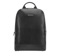 Moleskine Precious and Ethical Backpack, Backpack in Python-Effect VEGEA Material with Device Compartment, Pouch, Shopper, and Keyring Included, Dimensions 26 x 37 x 9 cm, Colour Black