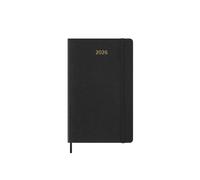 Moleskine Weekly Planner 2026 Precious and Ethical, 12-Month Weekly Agenda With Space For Notes, Vegan Soft Cover, With Gift Box, Black Color, Size 13x21 cm