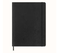 Moleskine Precious & Ethical Notebook, with Gift Box, Vegan Soft Cover Python-Effect, Elastic Closure, XL Format 19x25 cm, Colour Black