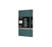Moleskine Pro Notebook for the Office, Soft Cover With Elastic Closure, Organized Layout With 8 Detachable Sheets, Colour Forest Green, Large Format 13 x 21 cm