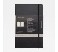 Moleskine Pro Notebook, Professional Office Notebook, Hard Cover and Elastic Closure, 124 Pages, Large Format 13 x 21 cm, Colour Black
