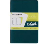 Moleskine QP713K31M20 Volant Pocket Plain Journals - Pine Green/Lemon Yellow