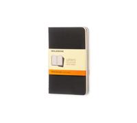 Moleskine Cahiers Pocket Notebooks Pack of 3 Soft Cover, black