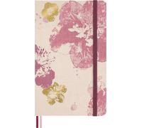 Moleskine Ruled Notebook Sakura - Hard Fabric Cover with Elastic Closure, Includes Themed Greeting Cards, Stickers and Bookmark, Large Size 13 x 21 cm