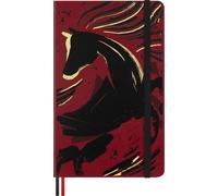 Moleskine Ruled Notebook Year of the Horse - Hard Cover, Elastic Closure and Matching Bookmark, Large Size 13 x 21 cm