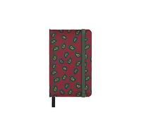 Moleskine Silk Notebook, Hardcover with Italian Mantero Silk Cover, with Blank Pages and Elastic Closure, with Gift Packaging, Extra Small Format 13.6X8.8 cm, Bordeaux Color