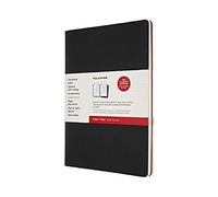 Moleskine Size A4 21 x 29.7 cm Subject Cahier Journal, Notebooks for Taking Notes, Cardboard Cover, Academic Page Layout, Colour Black and Cranberry Red, 160 Pages, Set of 2