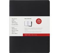 Moleskine Size XXL 21.6 x 27.9 cm Subject Cahier Journal, Notebooks for Taking Notes, Cardboard Cover, Academic Page Layout, Colour Black and Cranberry Red, 160 Pages Set of 2