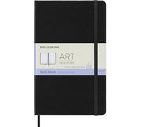 Moleskine Sketchbook Art Collection – Hardcover, Elastic Closure, for Pens/Pencils/Pastels – Black