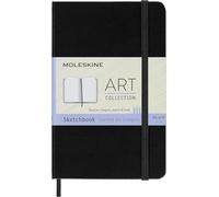 Moleskine Sketchbook, Paper for Pencils and Watercolor Paintings, Hard Cover and Elastic Closure, Pocket Size 9x14cm, 60 Pages, Color Black