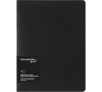 Moleskine Smart Cahier Journals Set of 2 Digital Cahiers with white pages, Compatible with Pen+, Cardboard Cover, Extra Large Format 19 x 25 cm, Black, 120 Pages