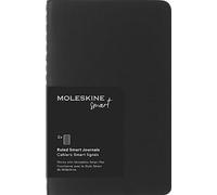 Moleskine Smart Cahier Journals Set of 2 Digital Cahiers with Lined Pages, Compatible with Pen +, Cardboard Cover, Pocket Size 9 x 14 cm, Black, 64 Pages