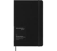 Moleskine Smart Notebook, Smart Writing System, Smart Notebook With Hard Cover, Blank Pages and Elastic Closure, Large Format 13 x 21, Colour Black