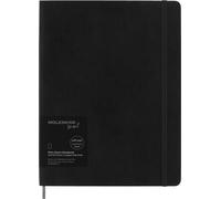 Moleskine Smart Notebook, Smart Writing System, Smart Notebook with Soft Cover, Blank Pages and Elastic Closure, XL Format 19 x 25, Colour Black