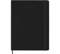 Moleskine Smart PRO Planner 2026, 12-Month Weekly Digital Agenda, Elastic Closure, Black Color, Extra Large Size 19x25 cm