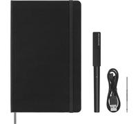 Moleskine Smart Writing Set, Digital Notebook With Smart Pen Included, Lined Pages, Large, 13x21 cm, Black
