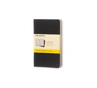 Moleskine Pocket-Sized Grid Notebooks Set of 3, Softcover 9 x 14 cm, Black