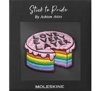 Moleskine Sticker Patch for Notebook or Diary, Personalised Stickers Pride Cake Patch, Love Every Layer Designed by Artist Ashton Attzs, Size 5x5cm