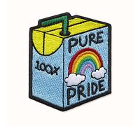Moleskine Sticker Patch for Notebook or Diary, Personalised Stickers Pride Juice Patch, 100% Pure Pride Designed by Artist Ashton Attzs, Size 5x5cm