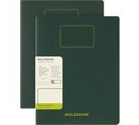 Moleskine Student Cahier Journal, Set of 2 Notebooks for Notes with Detachable Blank Pages, Cardboard Cover and Stickers, Myrtle Green Color, XXL Size 21.6 x 27.9 cm