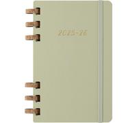 Moleskine Student Life Planner 2025-2026, Weekly and Monthly Spiral 12 Month Diary with Soft Cover, Crush Kiwi Colour, Large Size 15 x 21 cm