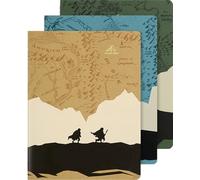 Moleskine The Lord of the Rings Cahier Journal, Set of 3 Notebooks with Lined Pages, Soft Cardboard Cover and Singer Stitching, with 16 Tear-out Sheets, XL Size 19 x 25 cm