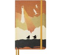 Moleskine The Lord of the Rings Lined Notebook, Hardback with Canvas Cover and Elastic Closure, Themed Bookmarks and Stickers, Frodo and Sam, Large Size 13 x 21 cm