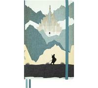 Moleskine The Lord of the Rings Lined Notebook, Hardback with Fabric Cover and Elastic Closure, with Two Bookmarks and Themed Stickers, Aragorn, Large Size 13 x 21 cm